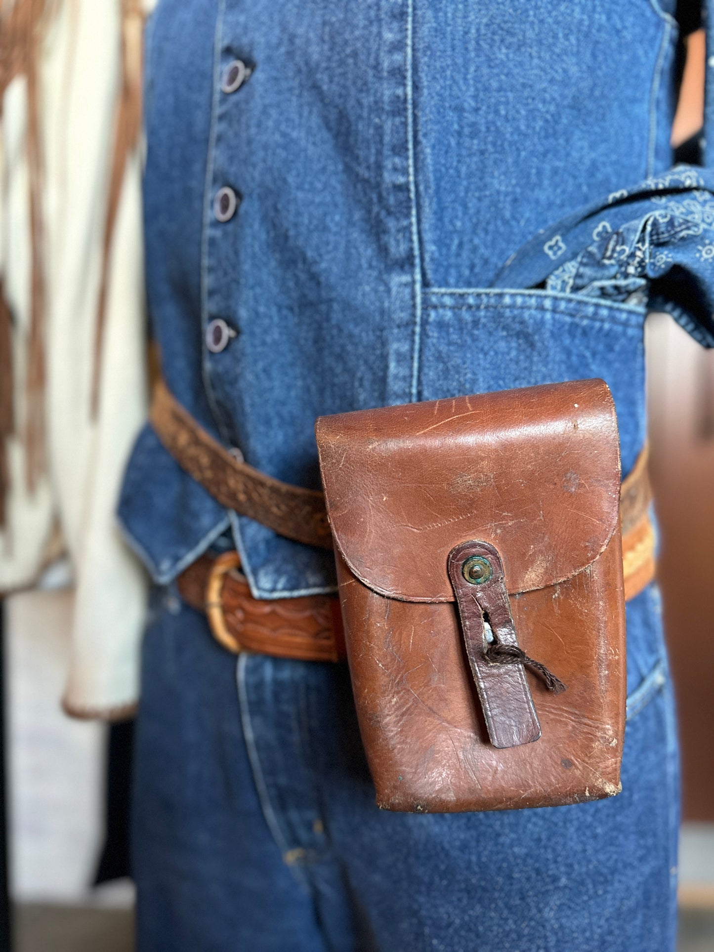 ANTIQUE BELGIUM AMO POUCH