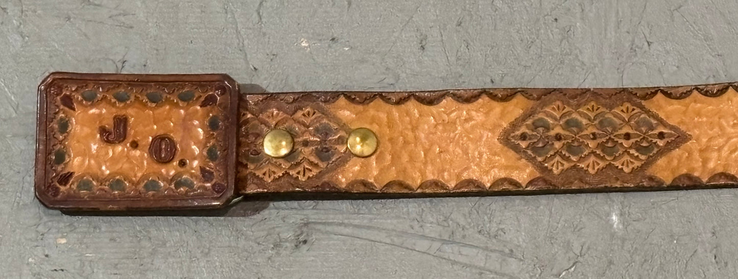Leather "JO" Belt and Buckle