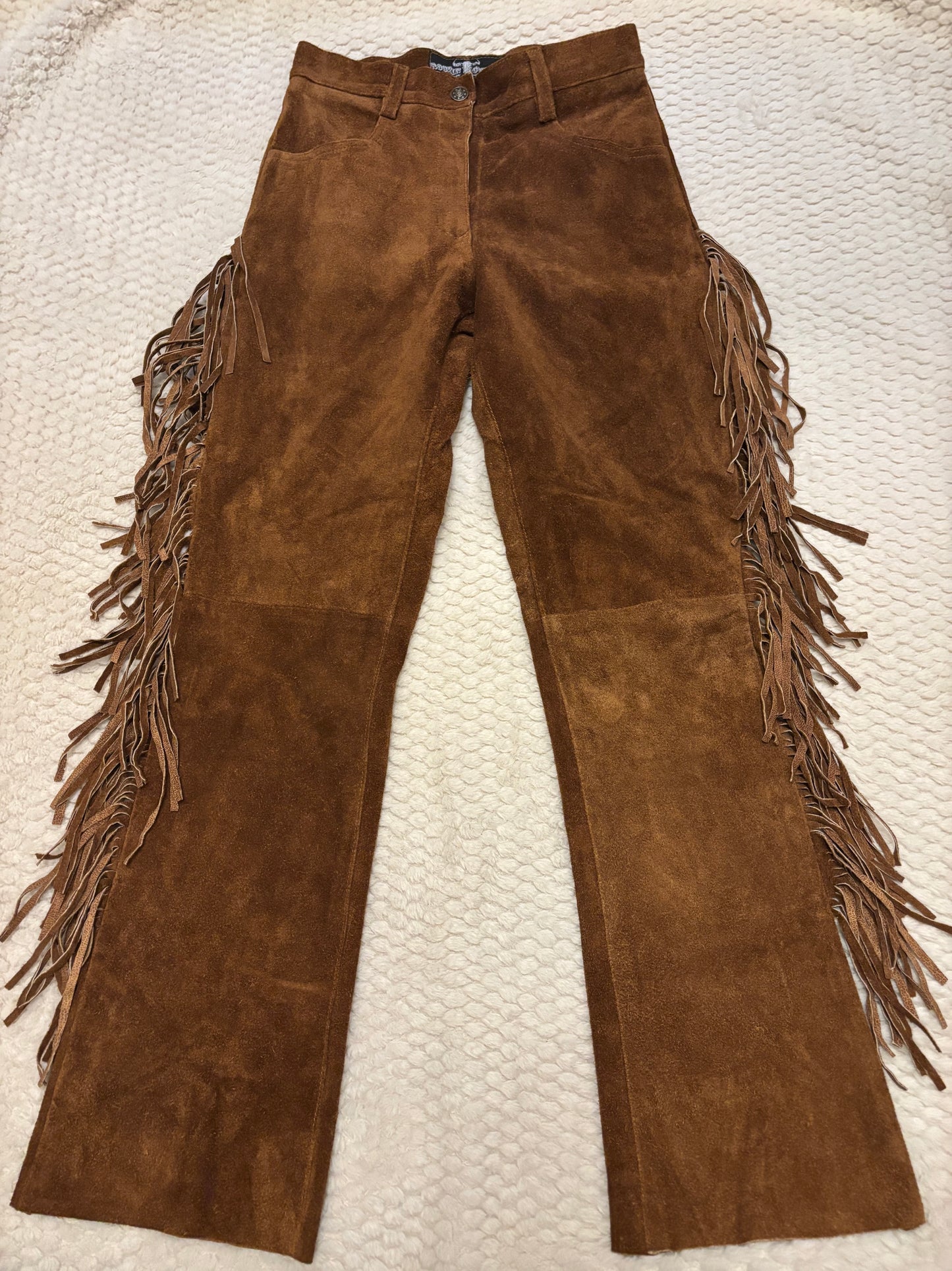 Rockin' Cowboy Original Suede Fringe Pants - Size 29
