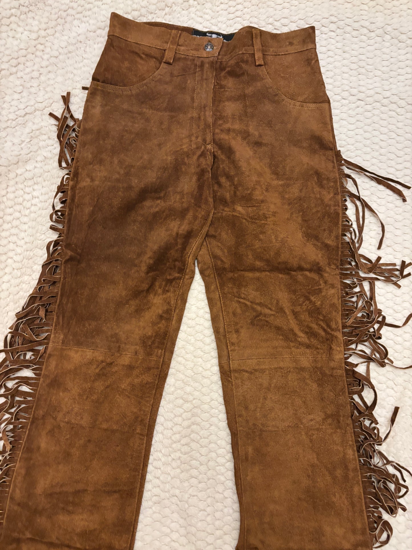 Rockin' Cowboy Original Suede Fringe Pants - Size 30