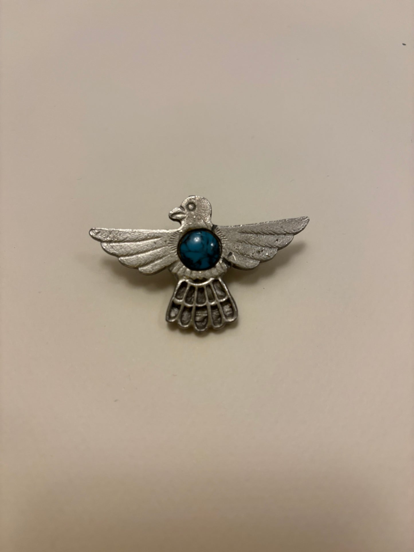 Silver Eagle with Turquoise Stone