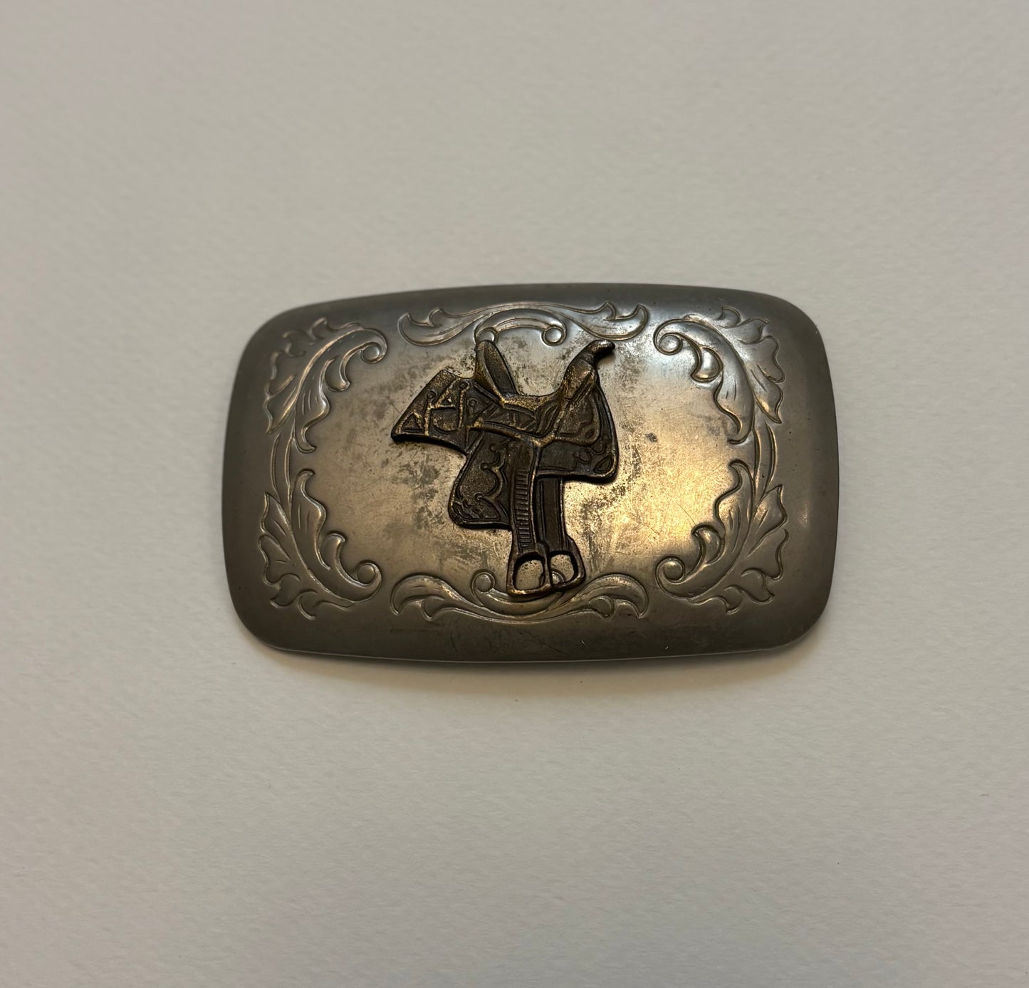 Silver Saddle Belt Buckle