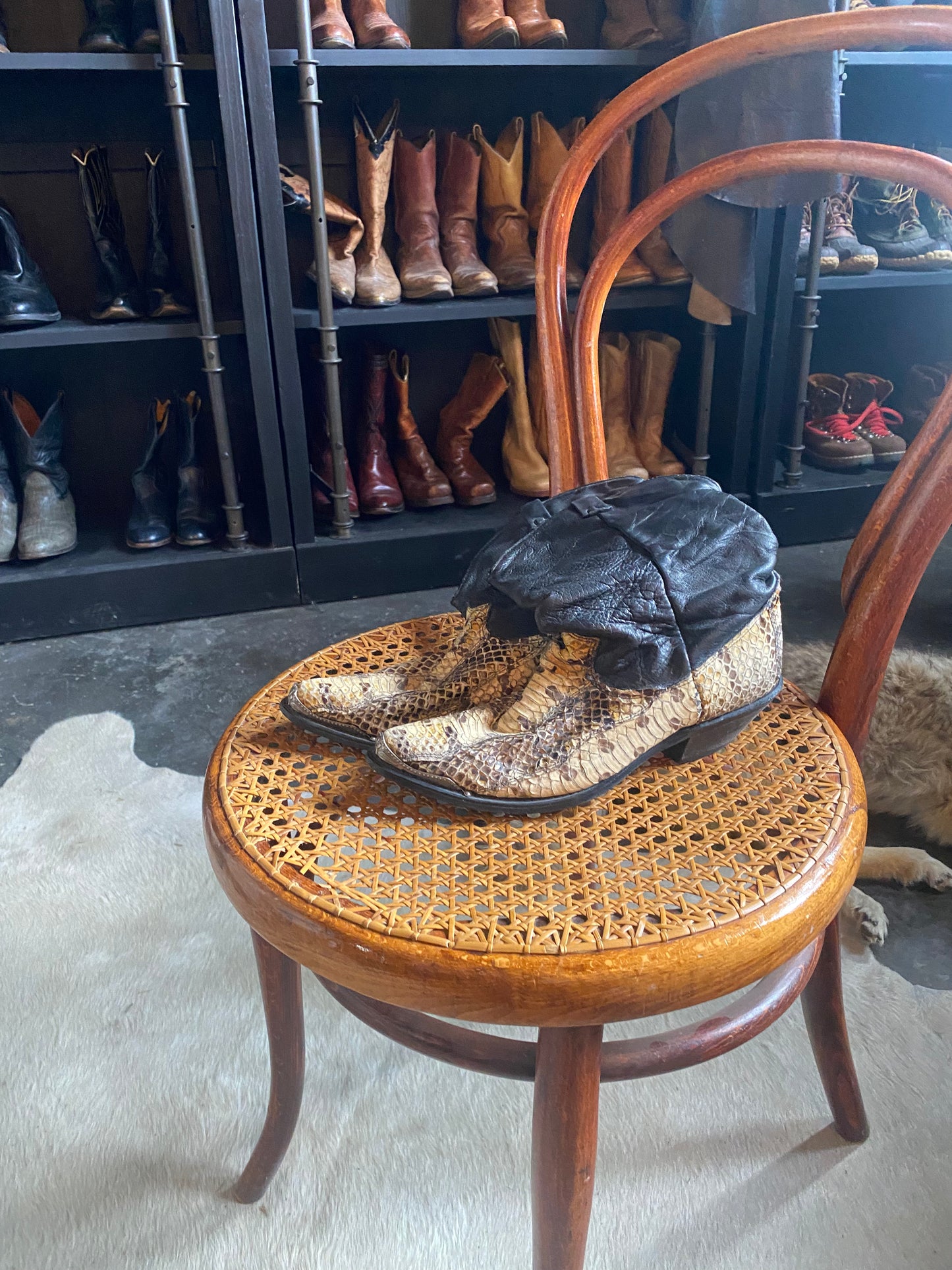 PYTHON + BLACK DINGO COWBOY BOOTS