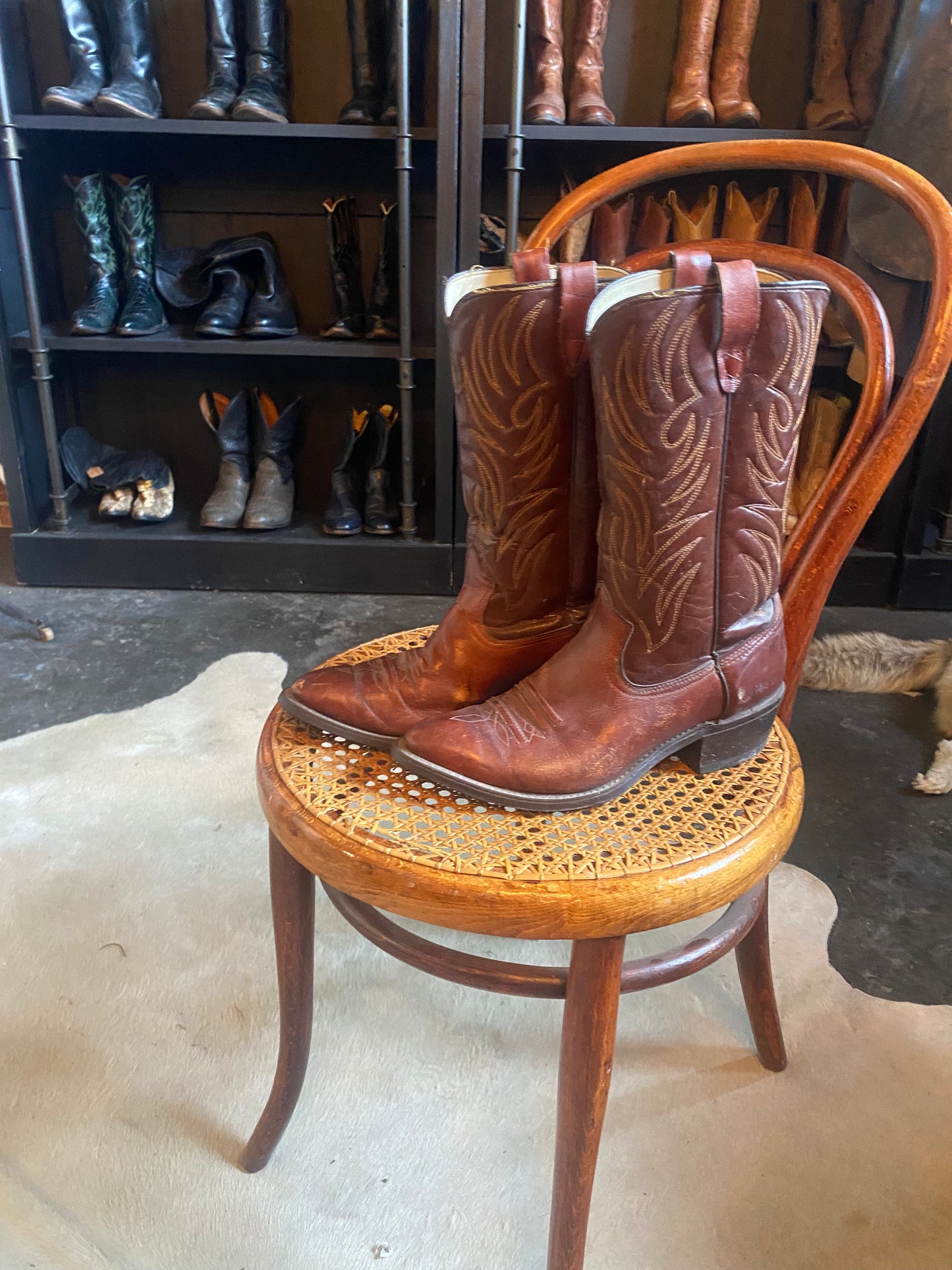 CHESTNUT BROWN TEXAS COWBOY BOOTS
