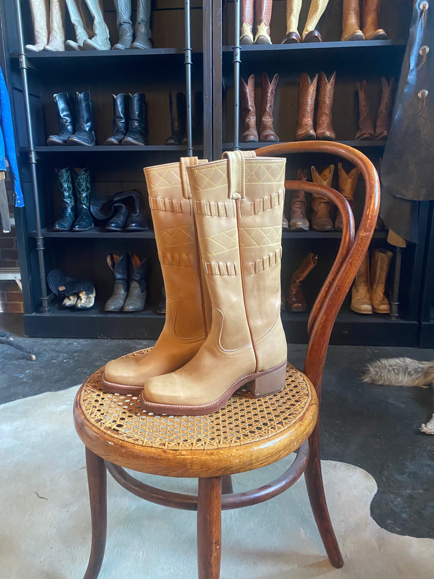 TAN BOULET COWBOY BOOTS