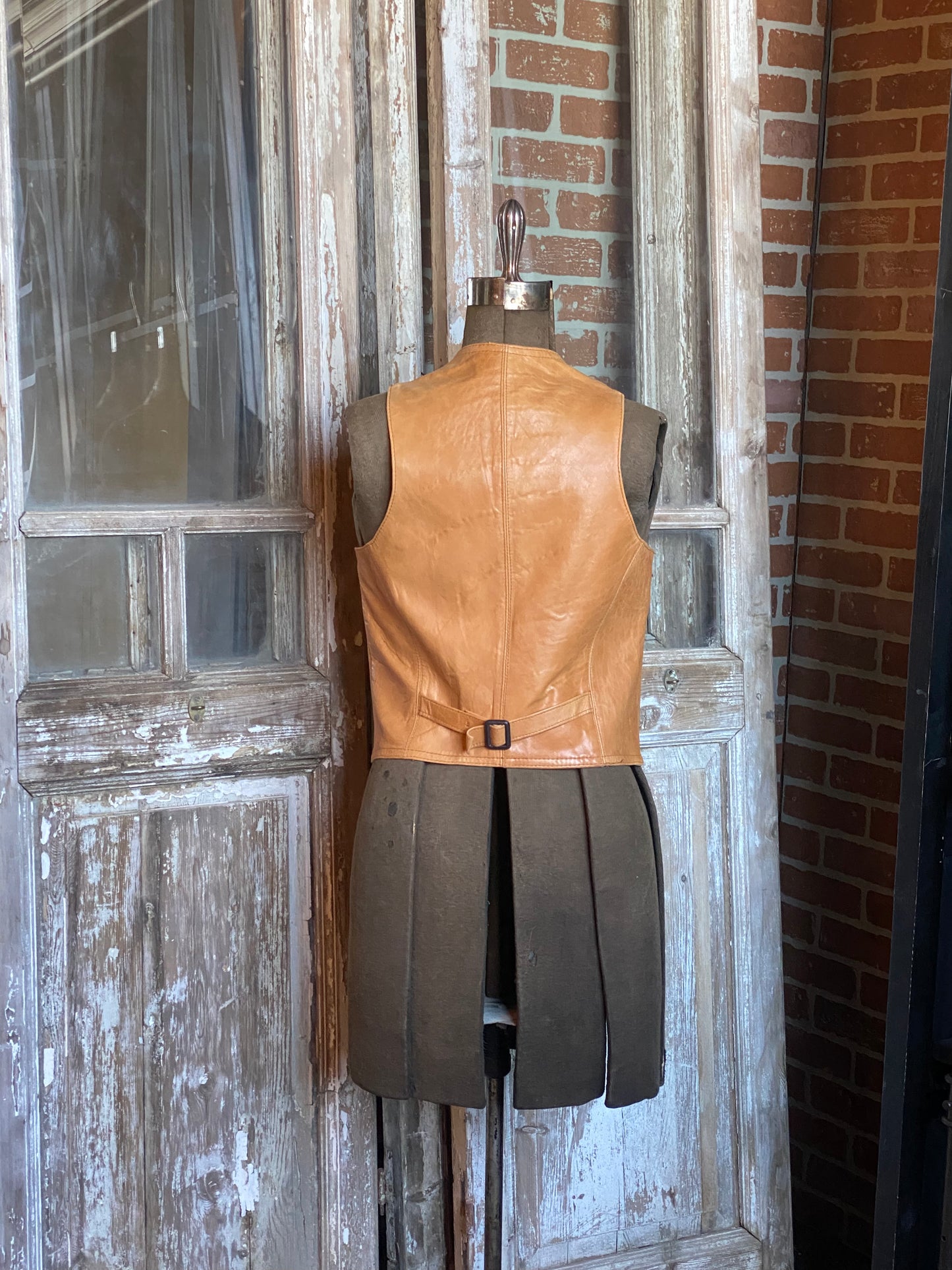 TAN LEATHER VEST