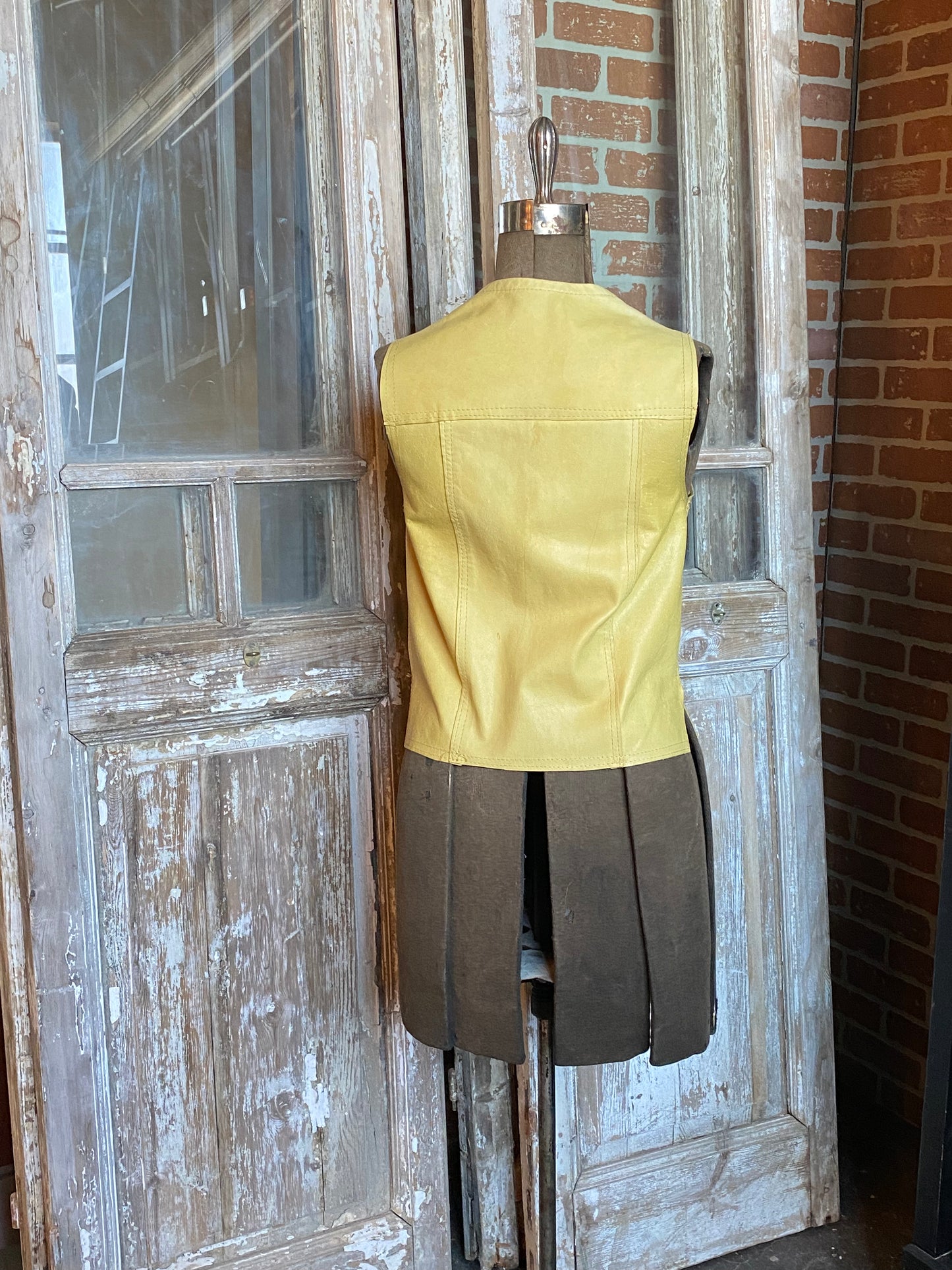 TAN CARIBOU CLOTHES LEATHER VEST