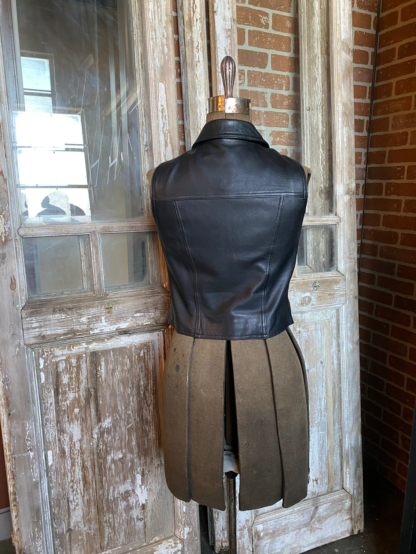 BLACK EDGE OF MOTO LEATHER VEST