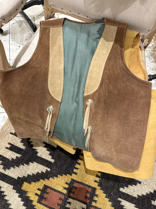 Two Tone Suede Men's Vest