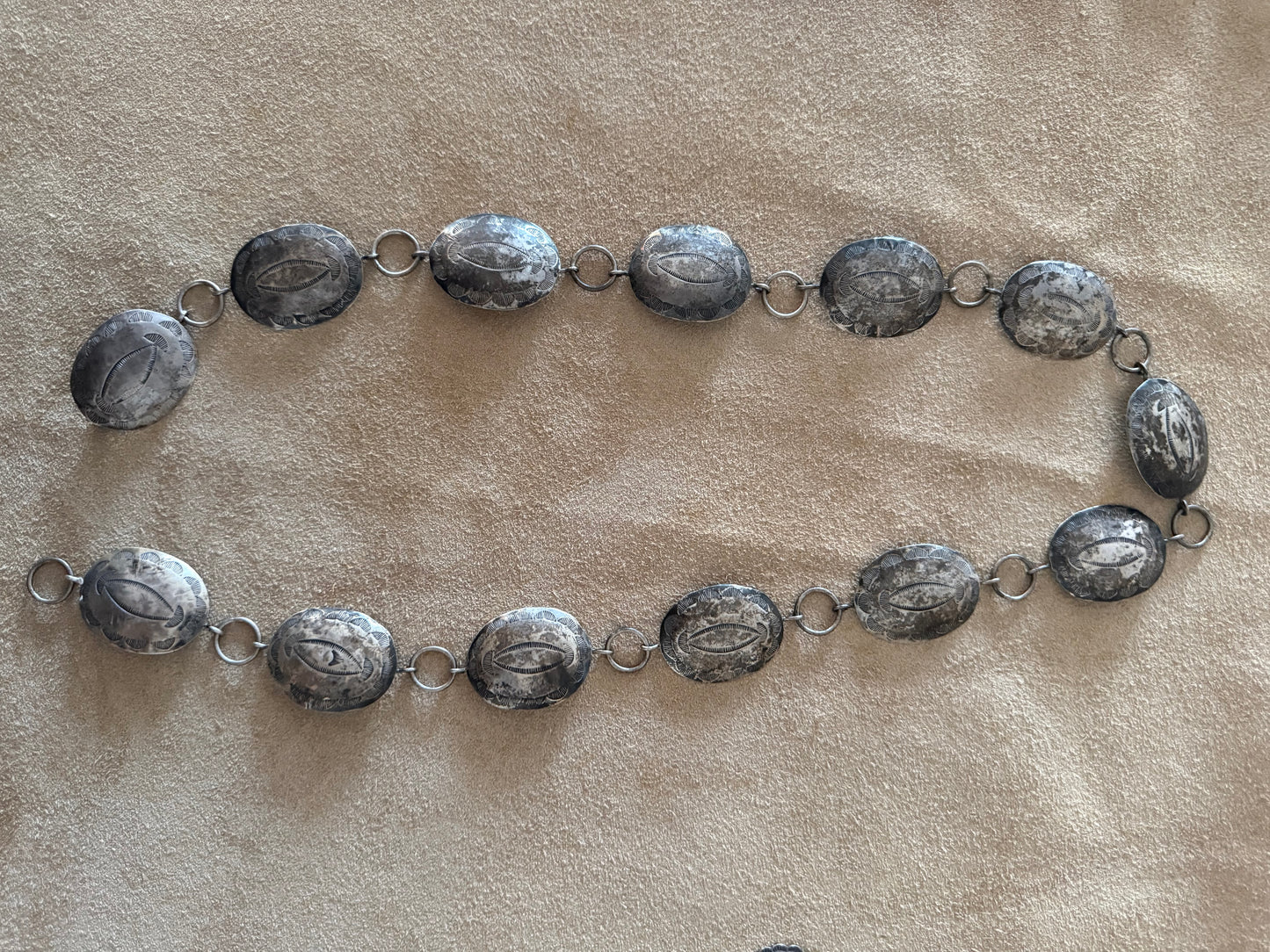 Silver Navajo Concho Belt