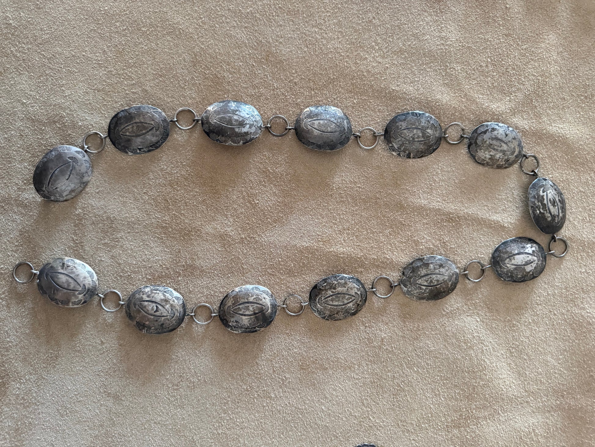 Silver Navajo Concho Belt