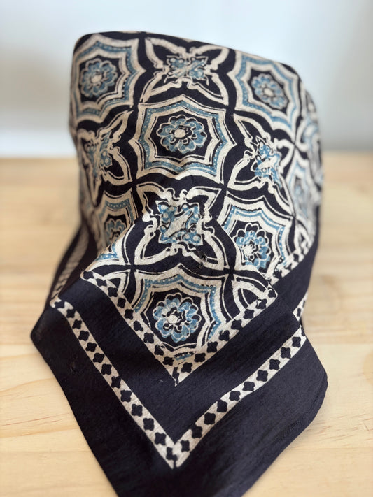 Hand Block Printed Bandana Flowers