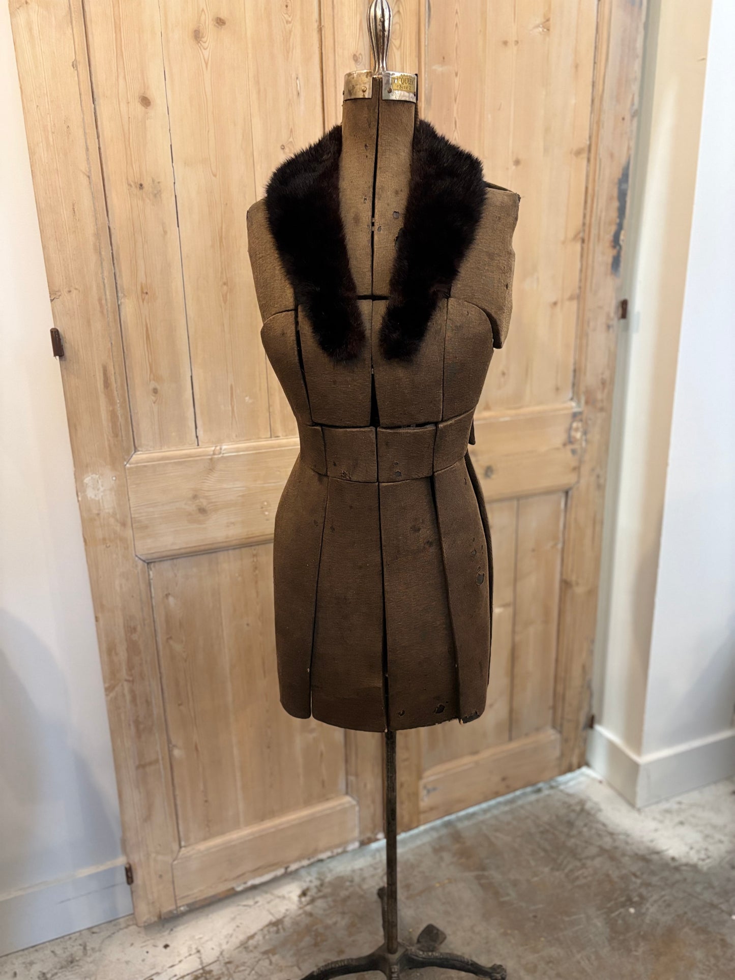 Fur Collar Dark Brown