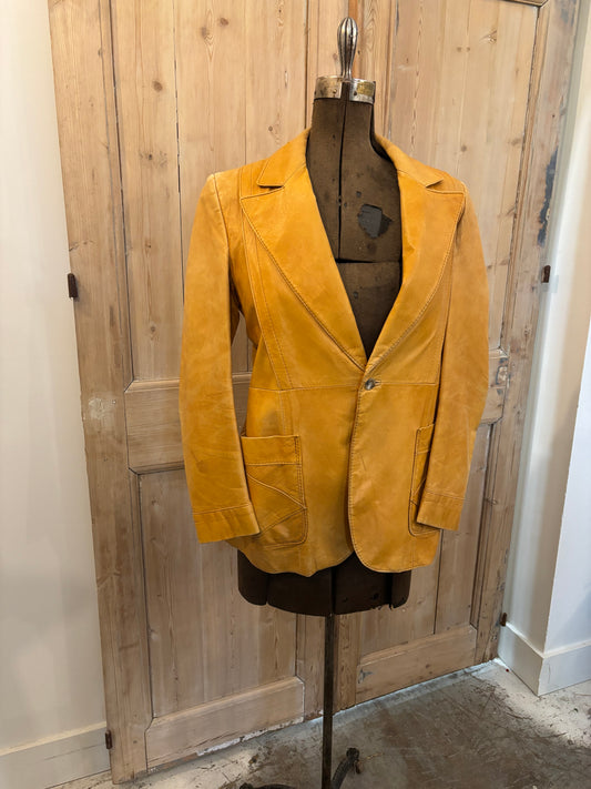Vintage Leather Blazer - Large