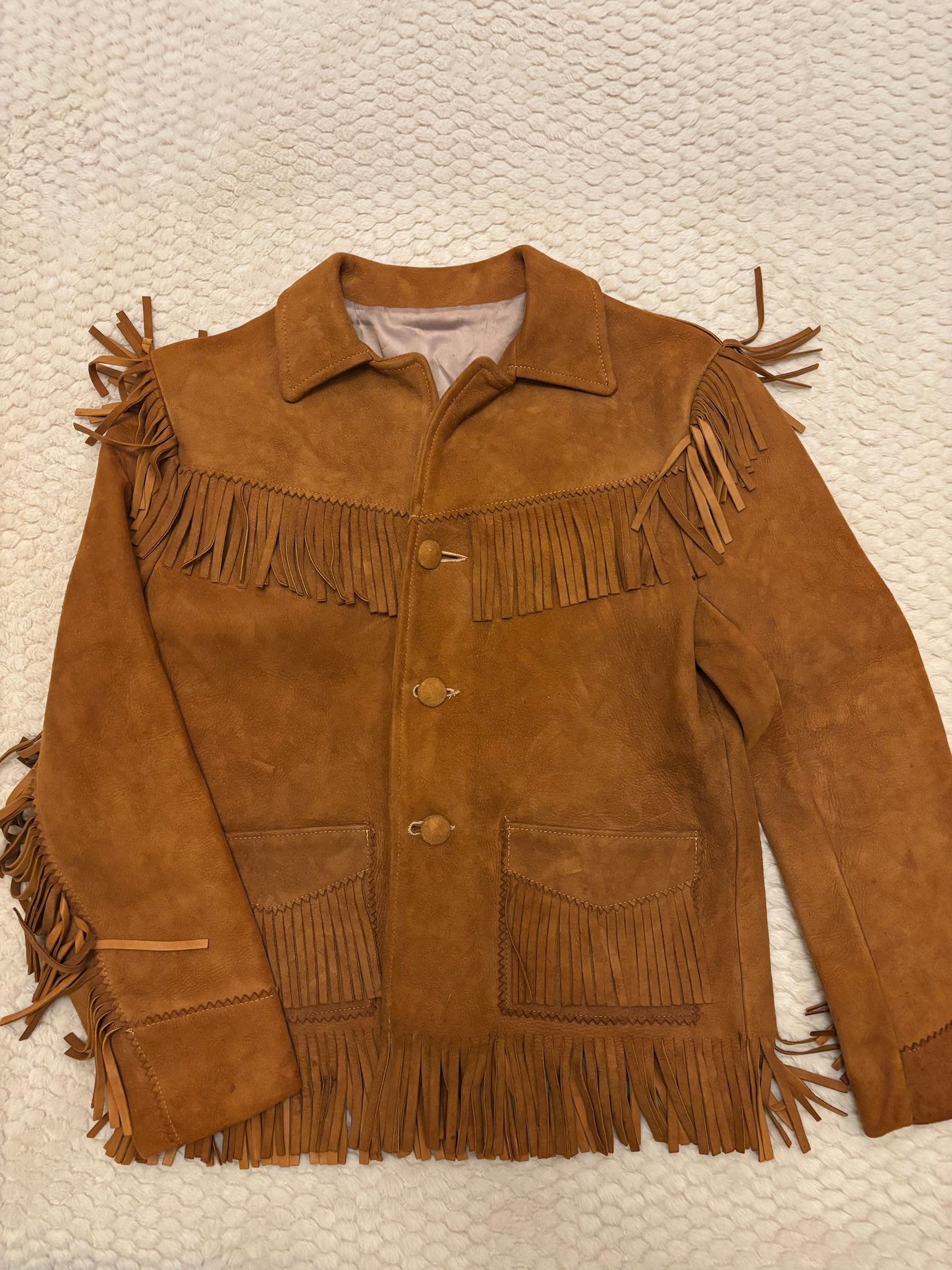 60's Oklahoma Suede Fringe 'Mint' - Small