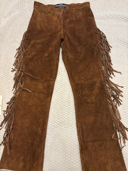Rockin' Cowboy Original Suede Fringe Pants - Size 32
