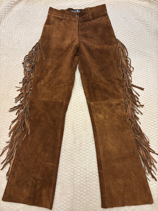 Rockin' Cowboy Original Suede Fringe Pants - Size 29
