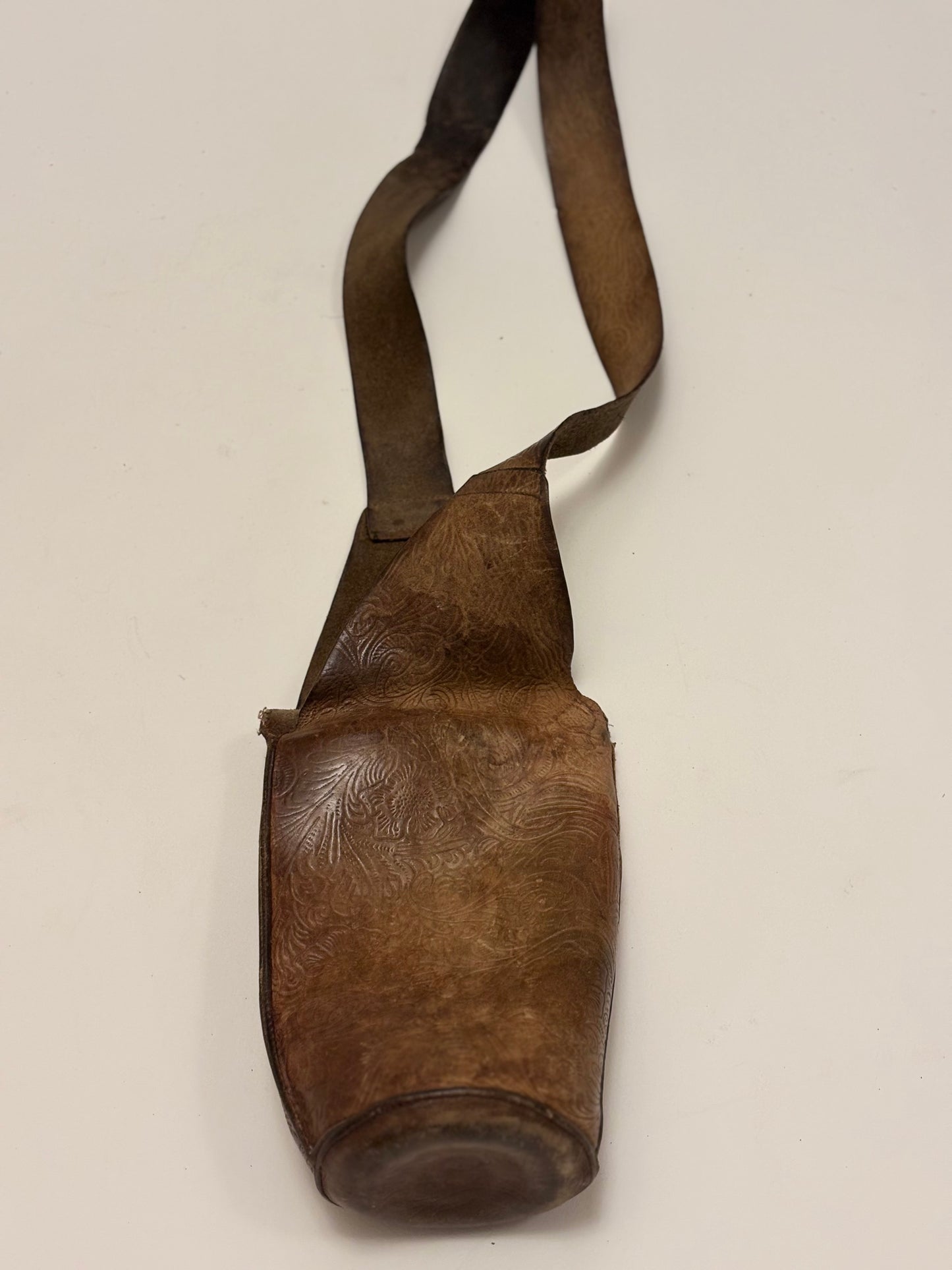 Vintage Leather Bottle Bag