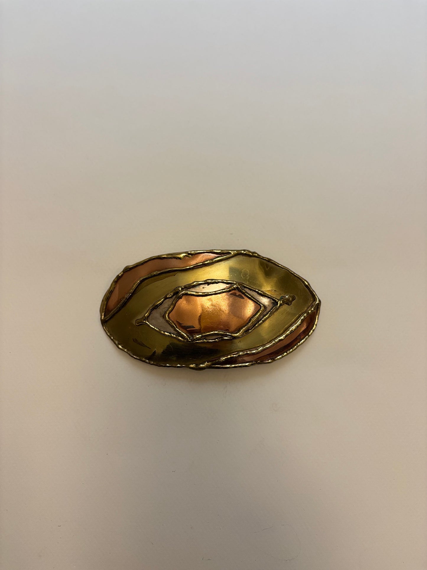 Vintage Copper and Brass Belt Buckle