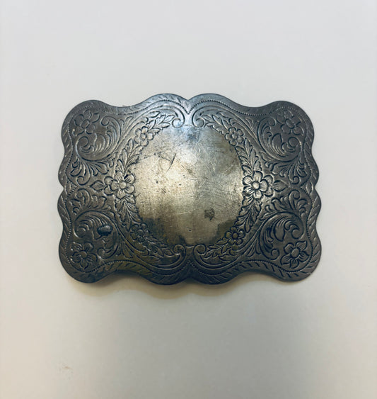 Vintage Nickel Silver Scalloped Buckle
