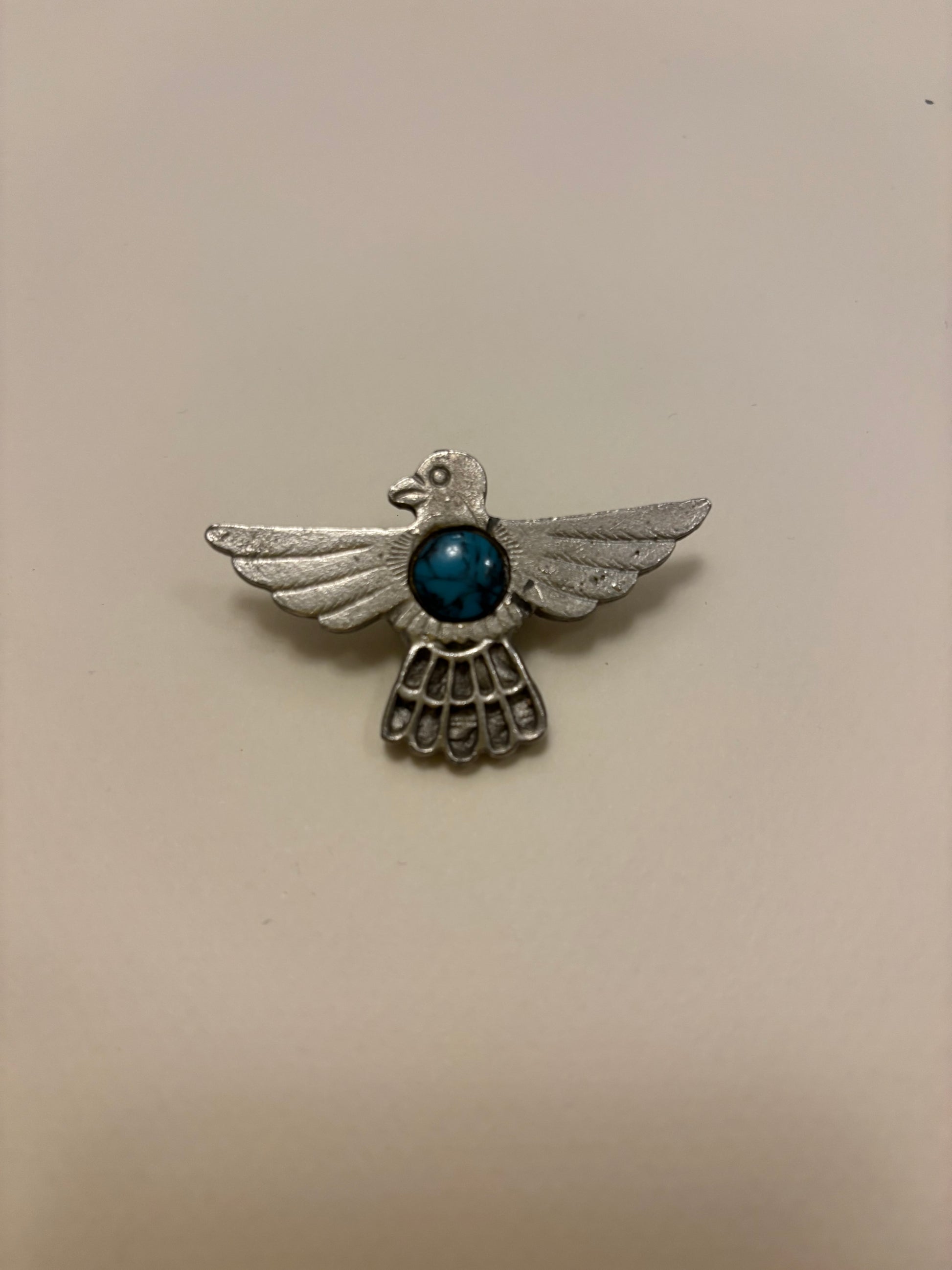 Silver Eagle with Turquoise Stone