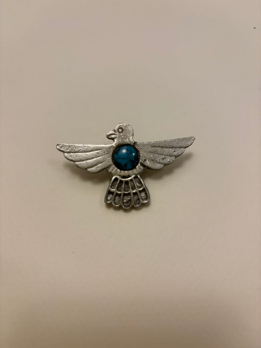 Silver Eagle with Turquoise Stone