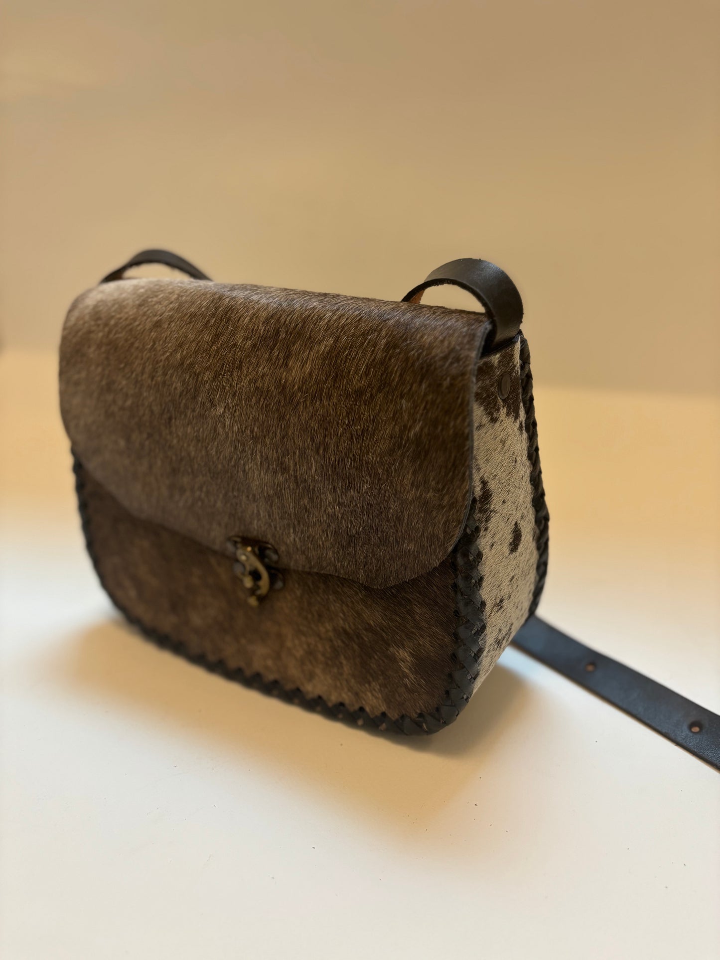 Hair-on-Hide Cowhide Cowprint Crossbody