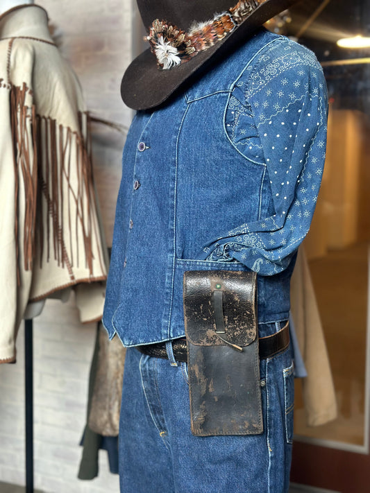 ANTIQUE LEATHER BELT BAG