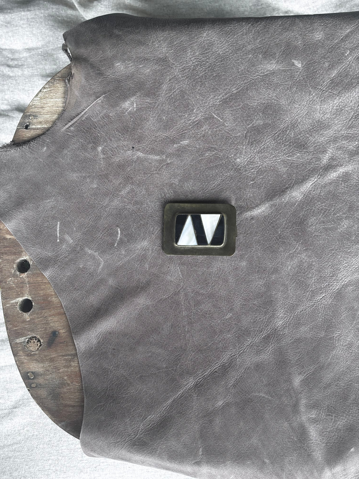 Brass, Onyx & Mother of Pearl Money Clip