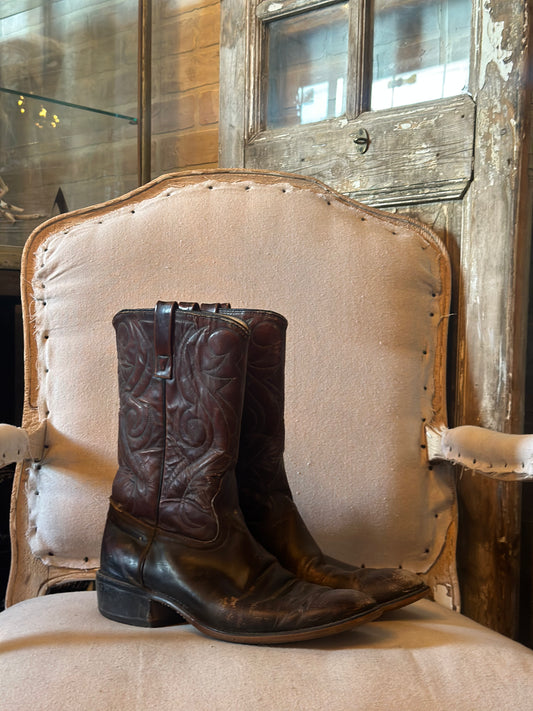 ACME TWO TONE BROWN COWBOY BOOTS M12