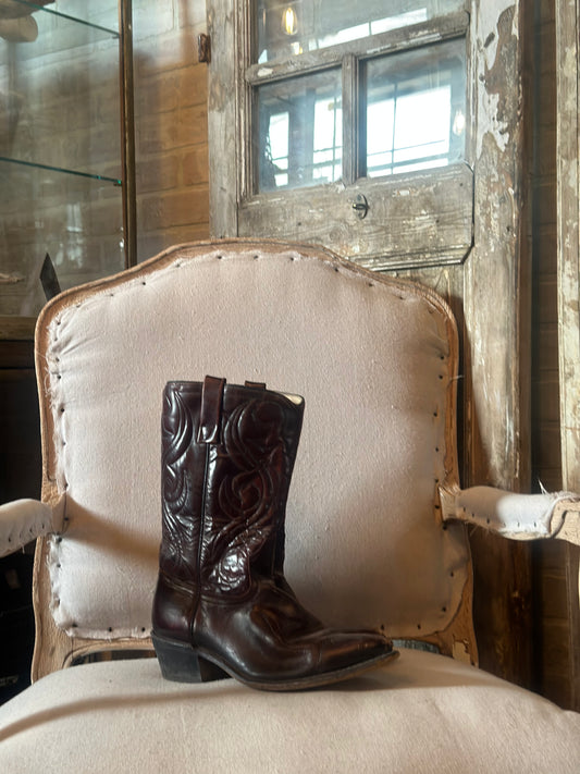 ACME OXBLOOD COWBOY BOOTS M9