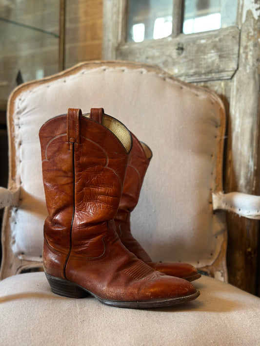TONY LAMA BROWN COWBOY BOOTS M10.5