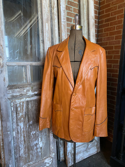 BURNT BOUTIQUE OF LEATHERS LEATHER JACKET