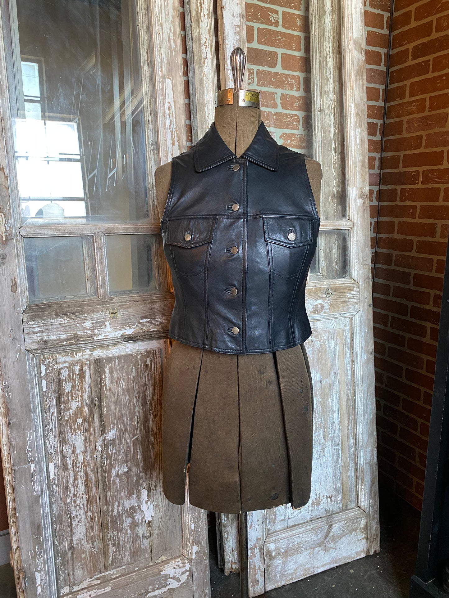 BLACK EDGE OF MOTO LEATHER VEST